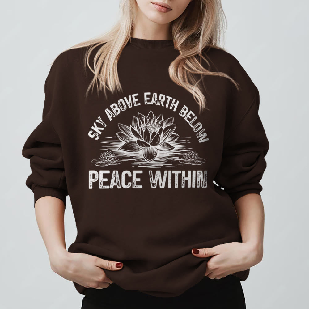 Sweat-shirt Olivenorma Lotus pour méditation de pleine conscience - Brun - 2XL - image 5