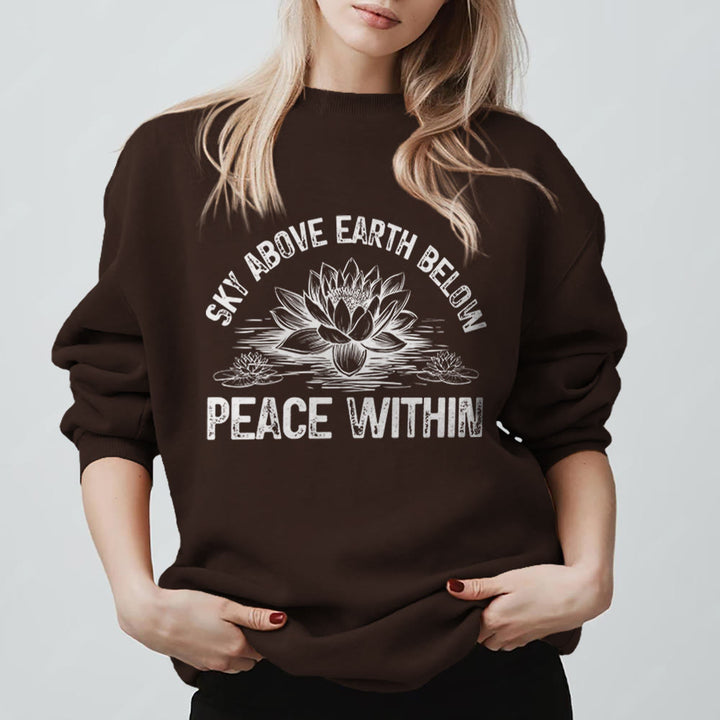 Sweat-shirt Olivenorma Lotus pour méditation de pleine conscience - Brun - 2XL - image 5