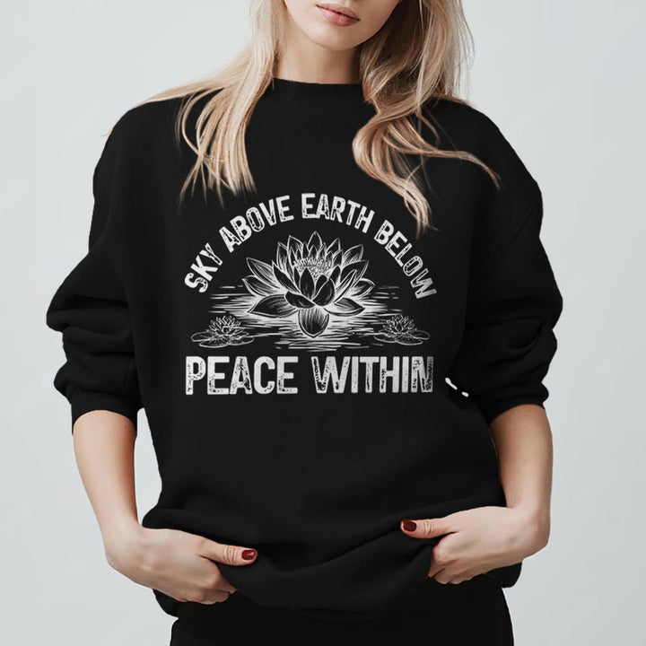 Sweat-shirt Olivenorma Lotus pour méditation de pleine conscience - Noir - 2XL - image 7