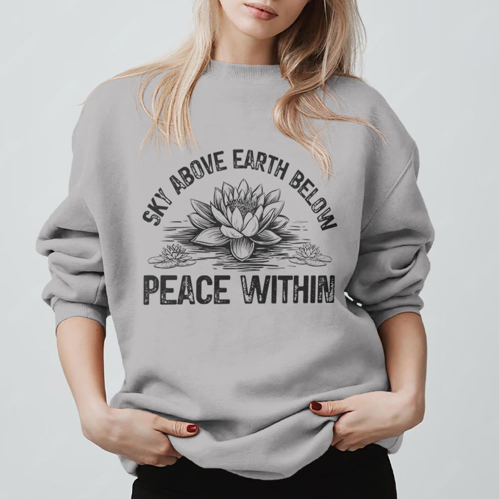 Sweat-shirt Olivenorma Lotus pour méditation de pleine conscience - Gris - 2XL - image 0