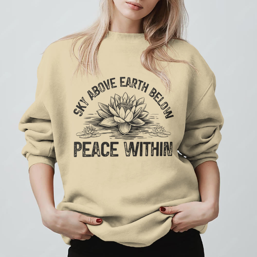 Sweat-shirt Olivenorma Lotus pour méditation de pleine conscience - Jaune clair - 2XL - image 9