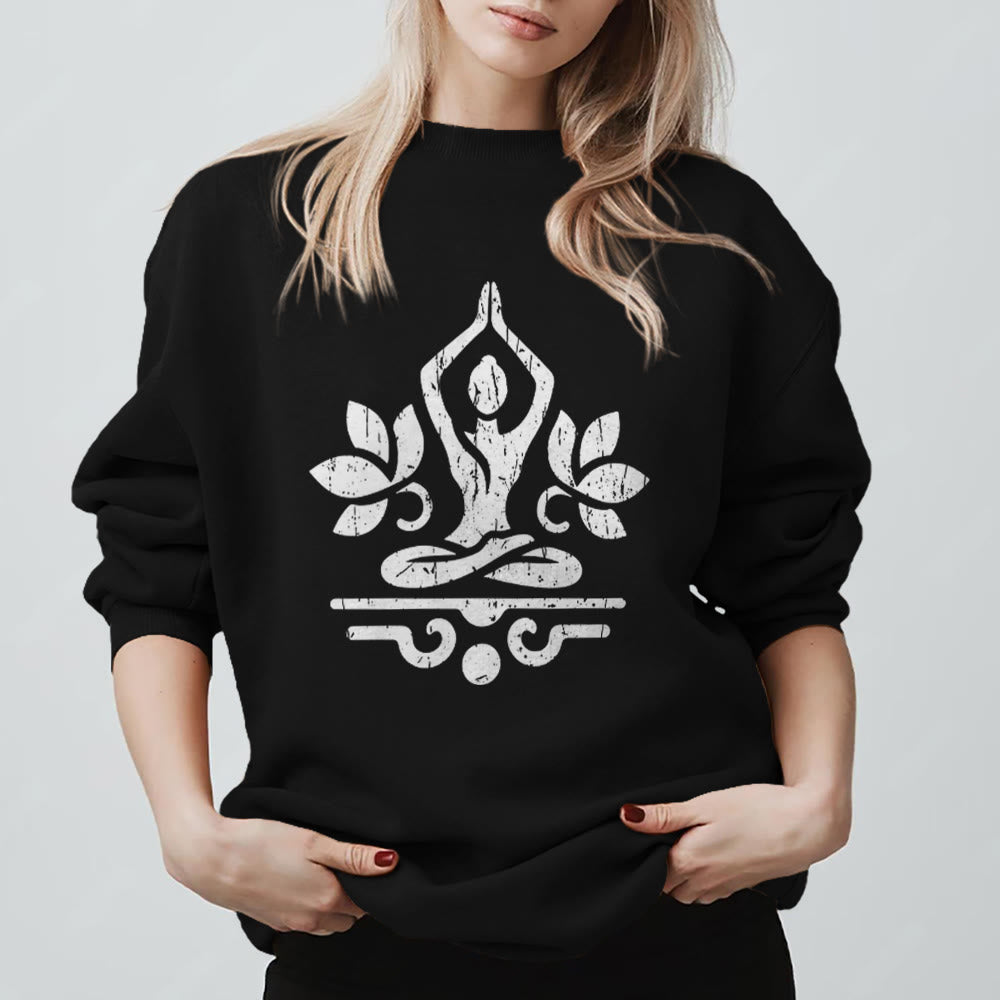 Sweat-shirt Olivenorma Namaste Yoga Lover - Noir - 2XL - image 9