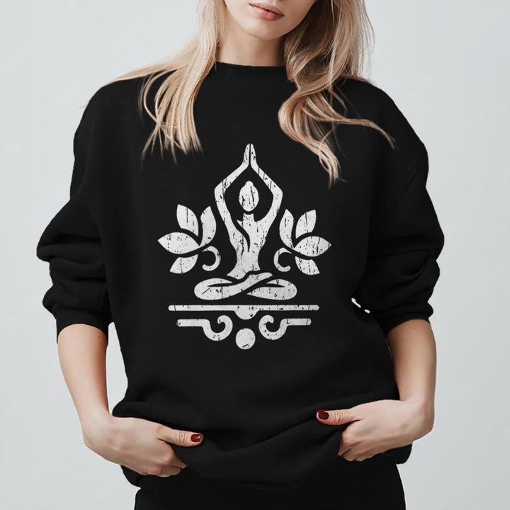 Sweat-shirt Olivenorma Namaste Yoga Lover - Noir - 2XL - image 9
