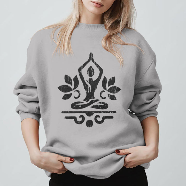 Sweat-shirt Olivenorma Namaste Yoga Lover - Gris - 2XL - image 3