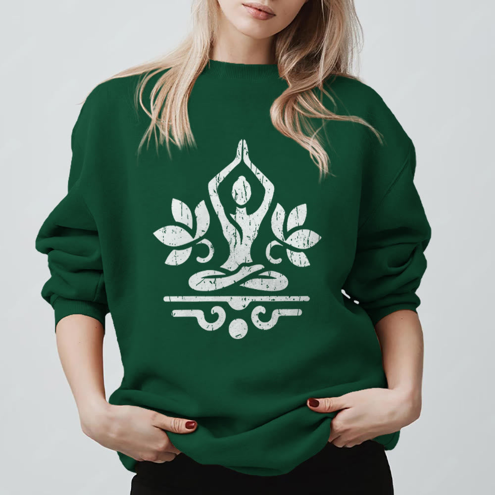Sweat-shirt Olivenorma Namaste Yoga Lover - Vert - 2XL - image 5