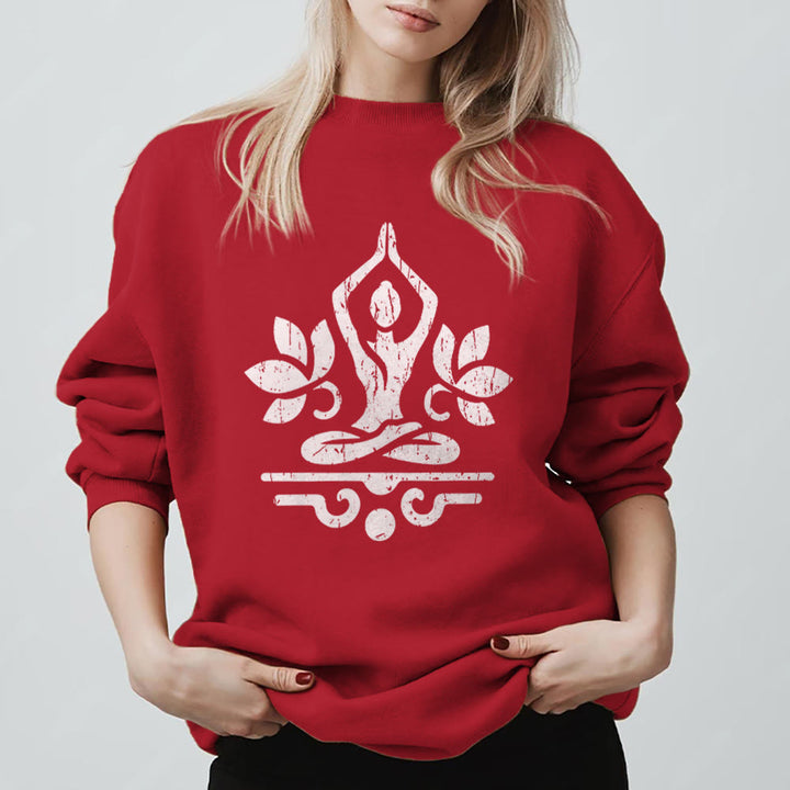 Sweat-shirt Olivenorma Namaste Yoga Lover - Rouge - 2XL - image 13