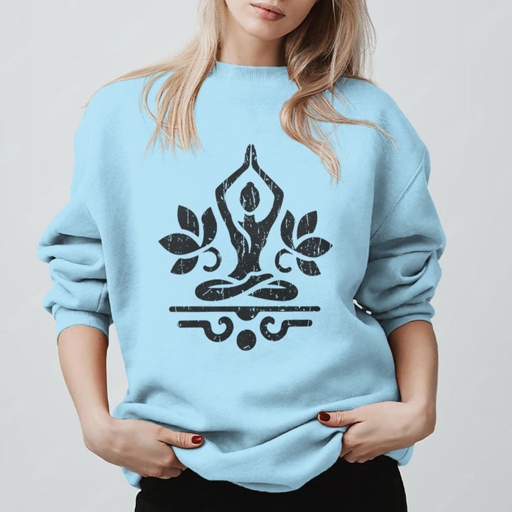 Sweat-shirt Olivenorma Namaste Yoga Lover - Bleu - 2XL - image 15