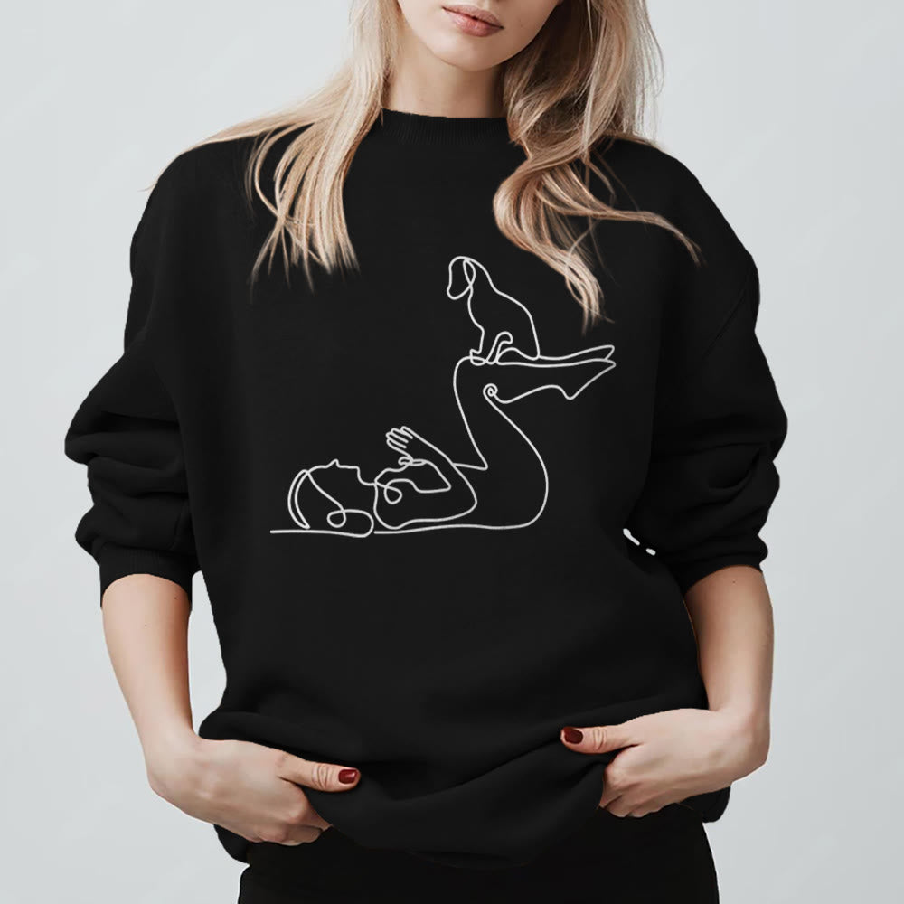 Sweat-shirt Olivenorma Yoga pour amoureux des chiens - Noir - 2XL - image 9