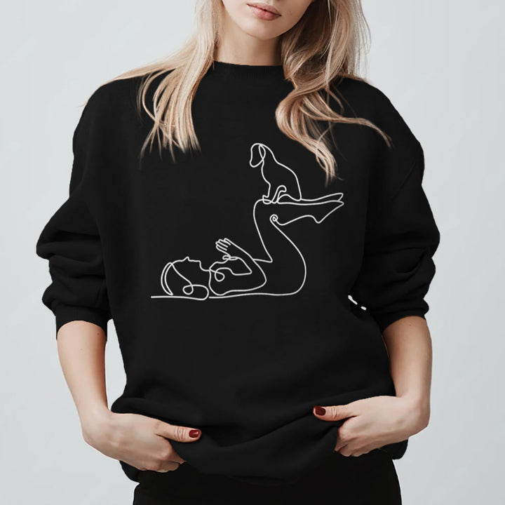Sweat-shirt Olivenorma Yoga pour amoureux des chiens - Noir - 2XL - image 9