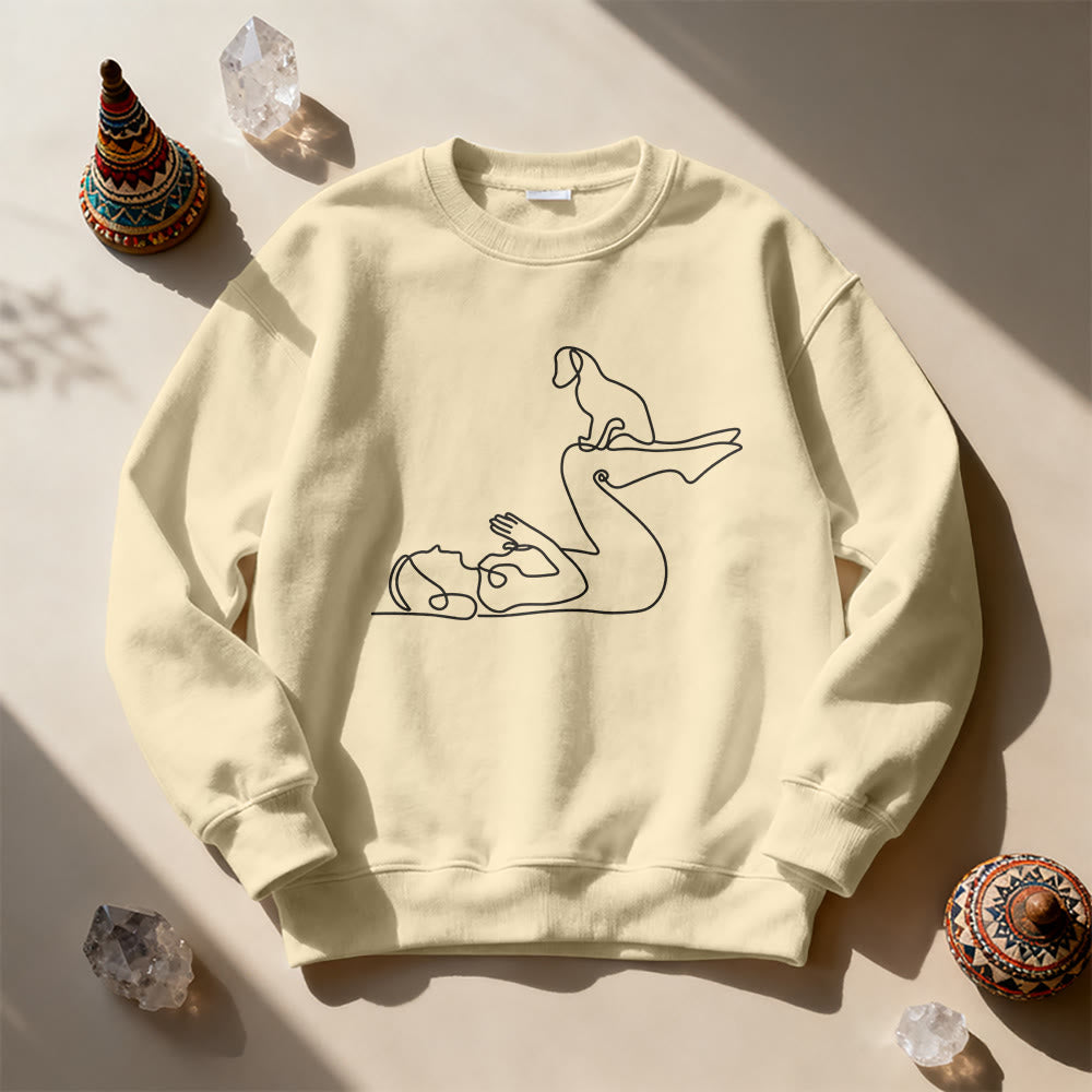 Sweat-shirt Olivenorma Yoga pour amoureux des chiens - image 1