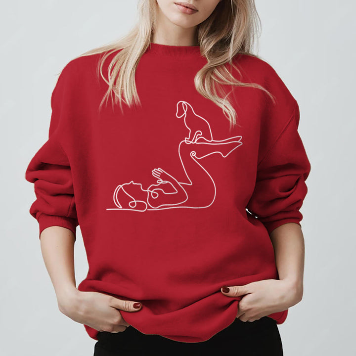 Sweat-shirt Olivenorma Yoga pour amoureux des chiens - Rouge - 2XL - image 13