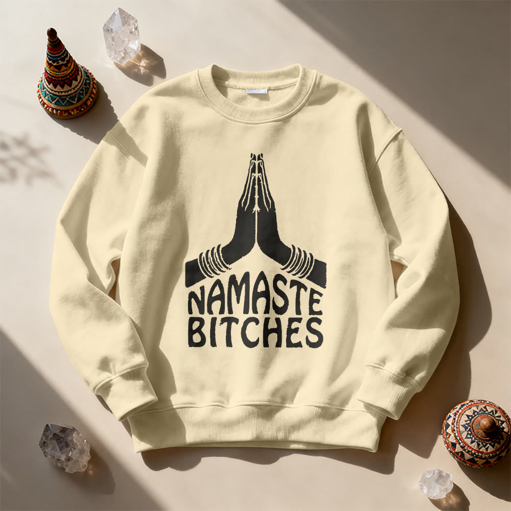 Olivenorma Namaste Vibes Yoga Sweat-shirt de motivation - image 4