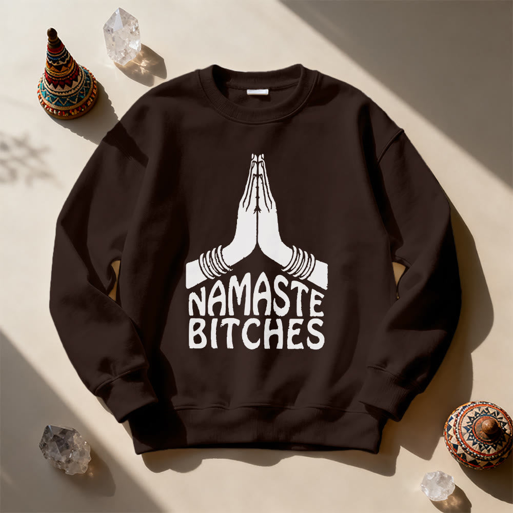 Olivenorma Namaste Vibes Yoga Sweat-shirt de motivation - image 8