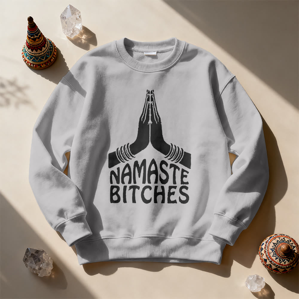 Olivenorma Namaste Vibes Yoga Sweat-shirt de motivation - image 1