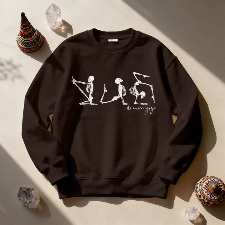 Sweat-shirt de motivation Olivenorma Skeleton Yoga « Faites plus de yoga » - image 8
