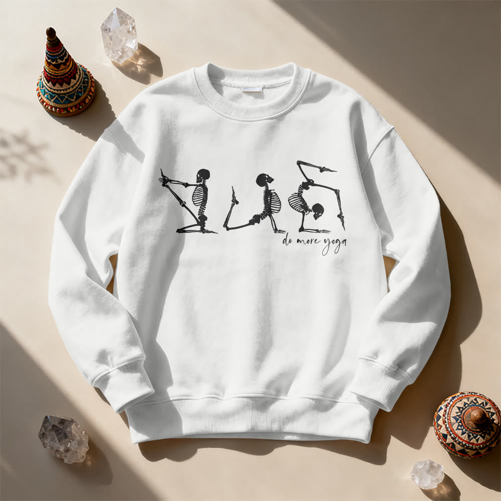 Sweat-shirt de motivation Olivenorma Skeleton Yoga « Faites plus de yoga » - image 12