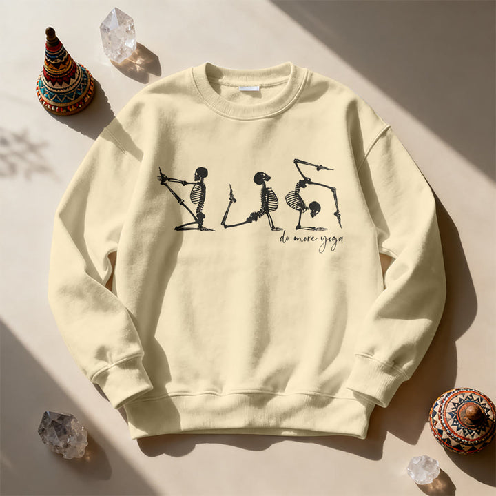 Sweat-shirt de motivation Olivenorma Skeleton Yoga « Faites plus de yoga » - image 4
