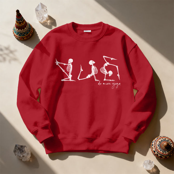 Sweat-shirt de motivation Olivenorma Skeleton Yoga « Faites plus de yoga » - image 14