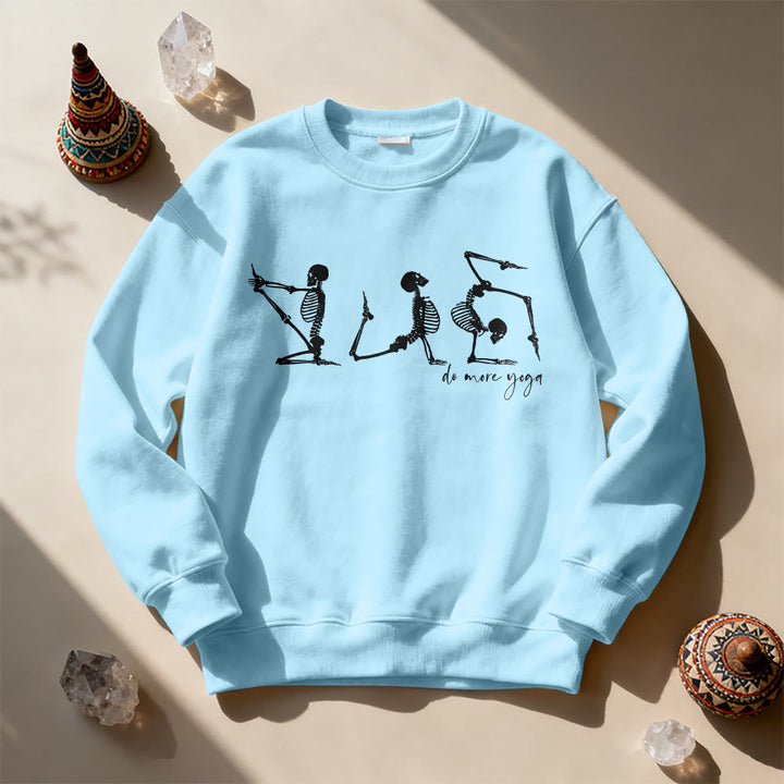 Sweat-shirt de motivation Olivenorma Skeleton Yoga « Faites plus de yoga » - image 16