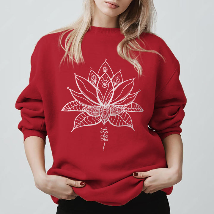 Sweat-shirt de méditation de yoga Olivenorma Lotus Bloom - Rouge - 2XL - image 13