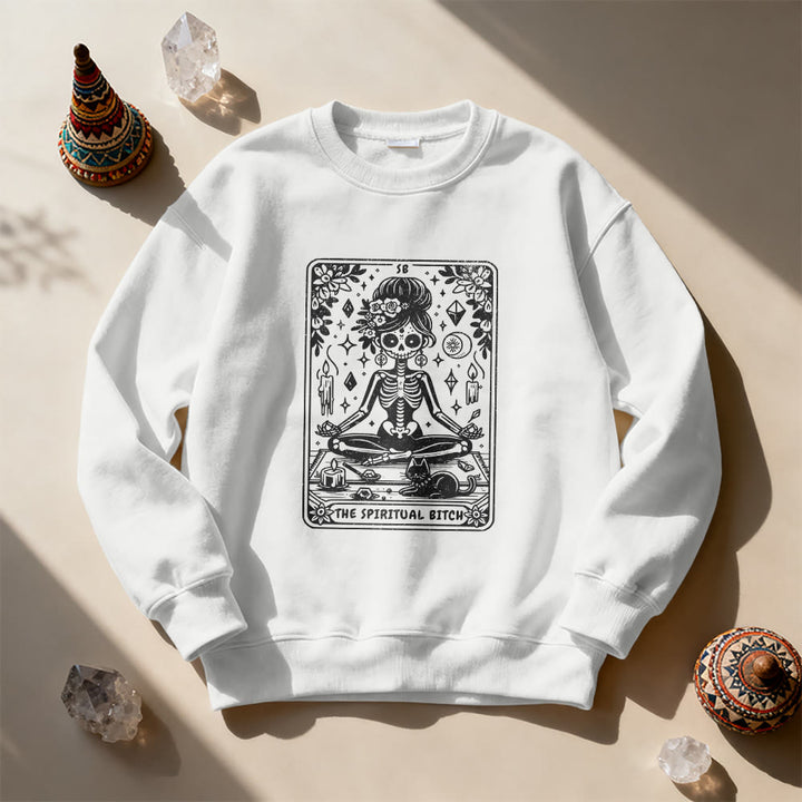 Sweat-shirt Olivenorma Spiritual Bitch Méditation Yoga - image 12