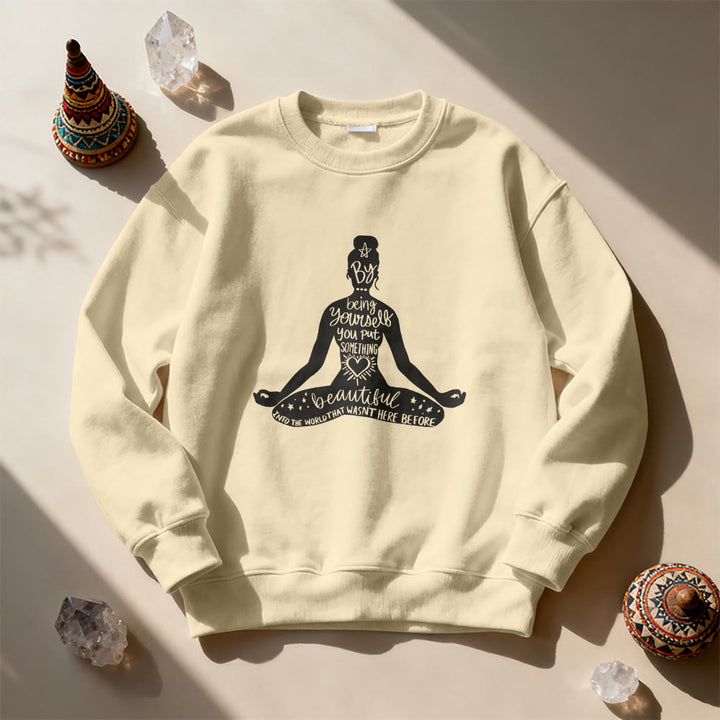 Sweat-shirt Olivenorma Mindful Balance Yoga Méditation - image 4