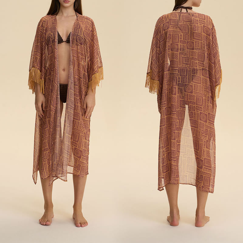 Paréo d'été Olivenorma en mousseline, coupe ample et légère, cardigan pour femme - image 2