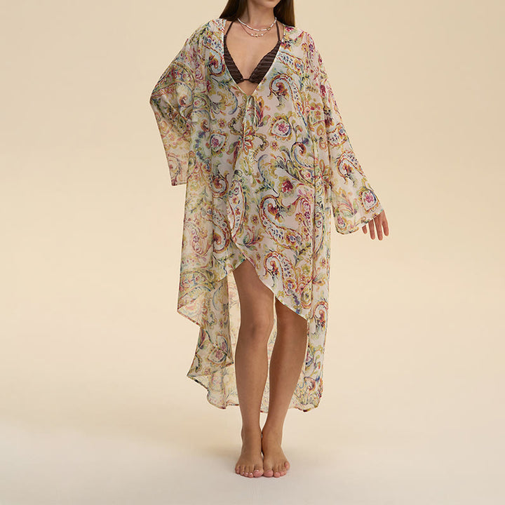 Gilet d'intérieur Olivenorma pour femme, respirant, en mousseline, coupe ample, idéal pour l'été et l'automne. - Iridescence enchanteresse - image 0