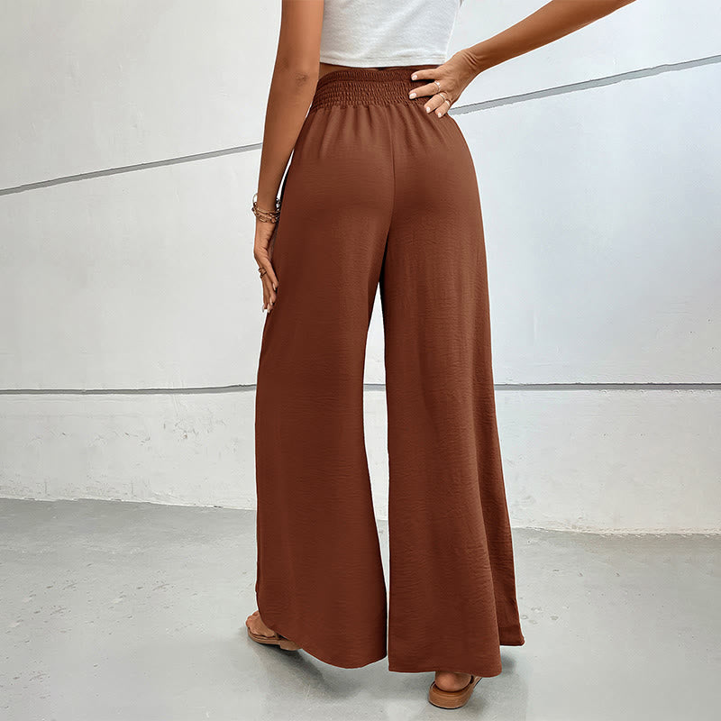Pantalon d'été décontracté Olivenorma, taille haute, coupe ample, jambes larges et taille élastique - image 39