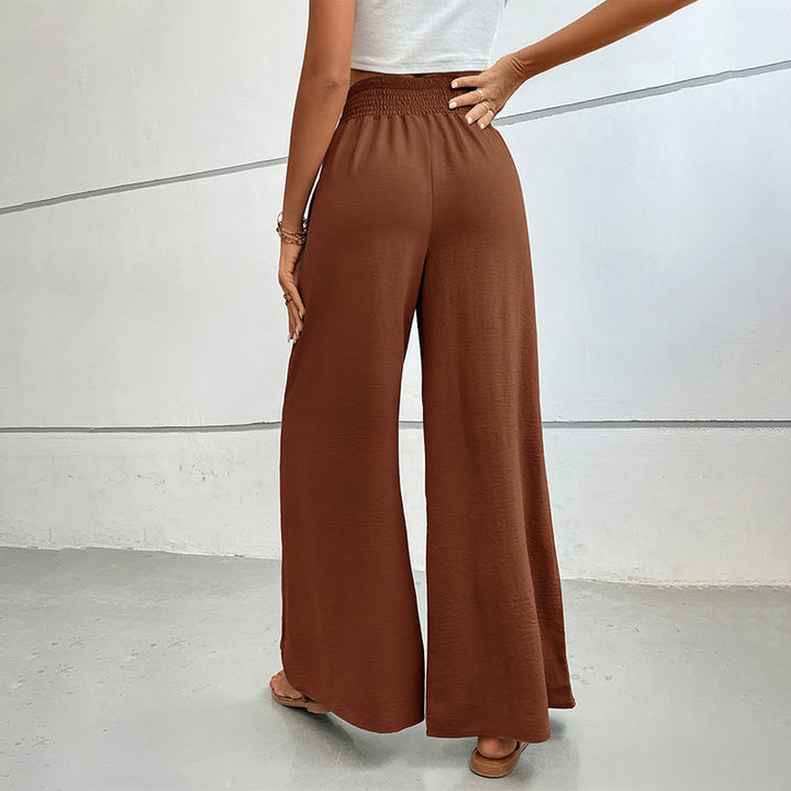 Pantalon d'été décontracté Olivenorma, taille haute, coupe ample, jambes larges et taille élastique - image 39
