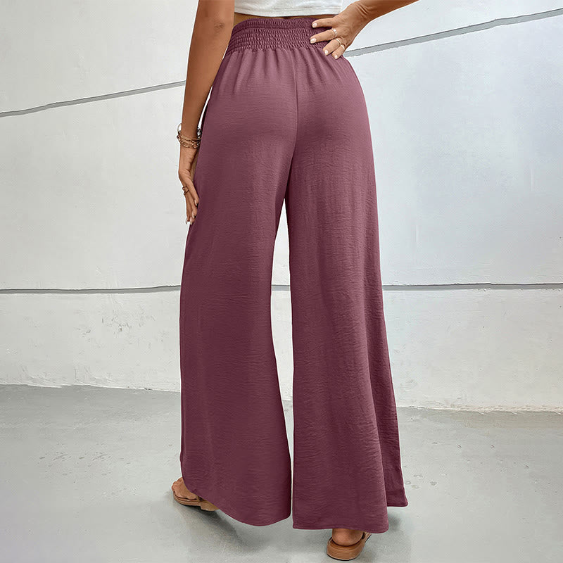 Pantalon d'été décontracté Olivenorma, taille haute, coupe ample, jambes larges et taille élastique - image 42