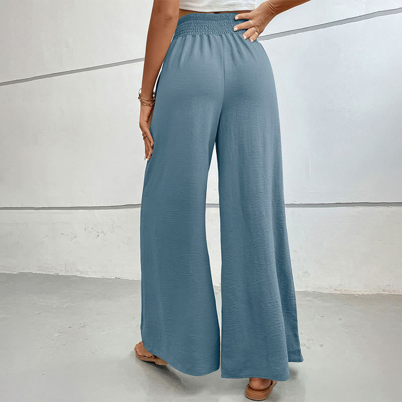 Pantalon d'été décontracté Olivenorma, taille haute, coupe ample, jambes larges et taille élastique - image 51
