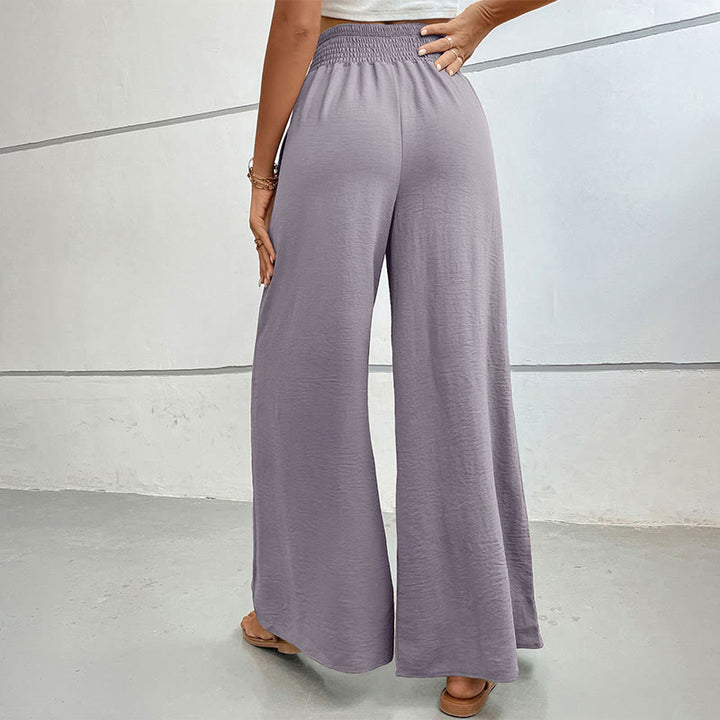 Pantalon d'été décontracté Olivenorma, taille haute, coupe ample, jambes larges et taille élastique - image 46