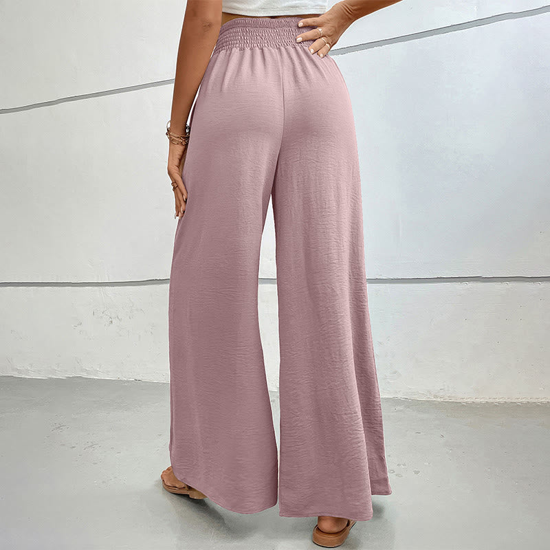 Pantalon d'été décontracté Olivenorma, taille haute, coupe ample, jambes larges et taille élastique - image 48