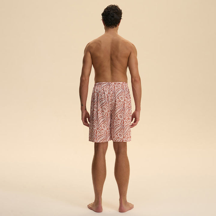 Pantalon court d'intérieur imprimé élégant et confortable en satin et mousseline de soie pour homme Olivenorma - image 8