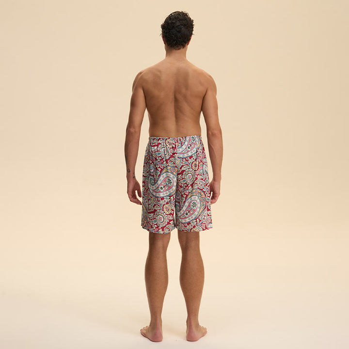 Pantalon court d'intérieur imprimé élégant et confortable en satin et mousseline de soie pour homme Olivenorma - image 13