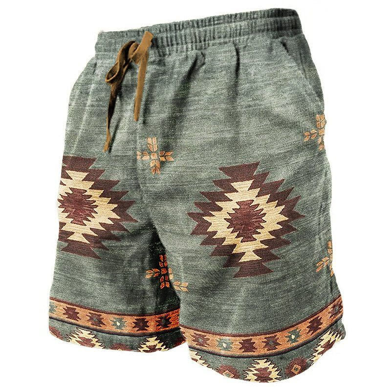 Pantalon court d'été pour homme Olivenorma, coupe droite, décontracté et respirant - Vert - 5XL - image 1