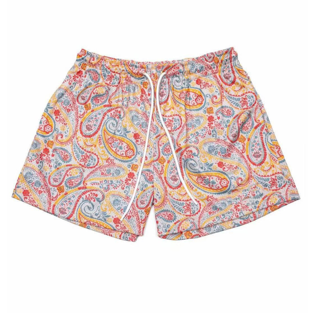 Pantalon de basketball d'été oversize Olivenorma à motif cachemire en maille à séchage rapide - Multicolore - 3XL - image 11