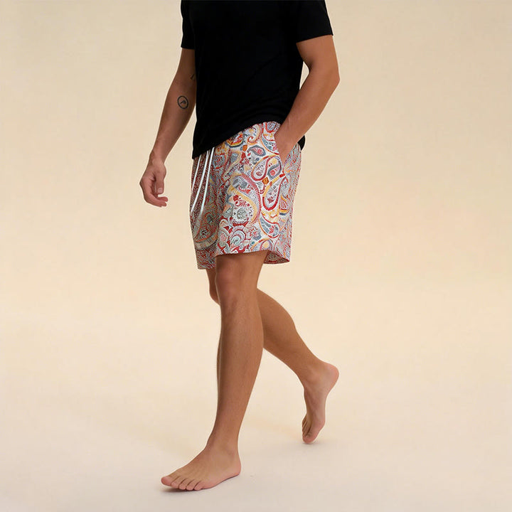 Pantalon de basketball d'été oversize Olivenorma à motif cachemire en maille à séchage rapide - image 13