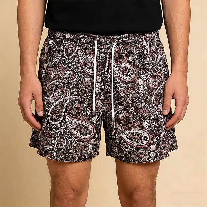 Pantalon de basketball d'été oversize Olivenorma à motif cachemire en maille à séchage rapide - image 6