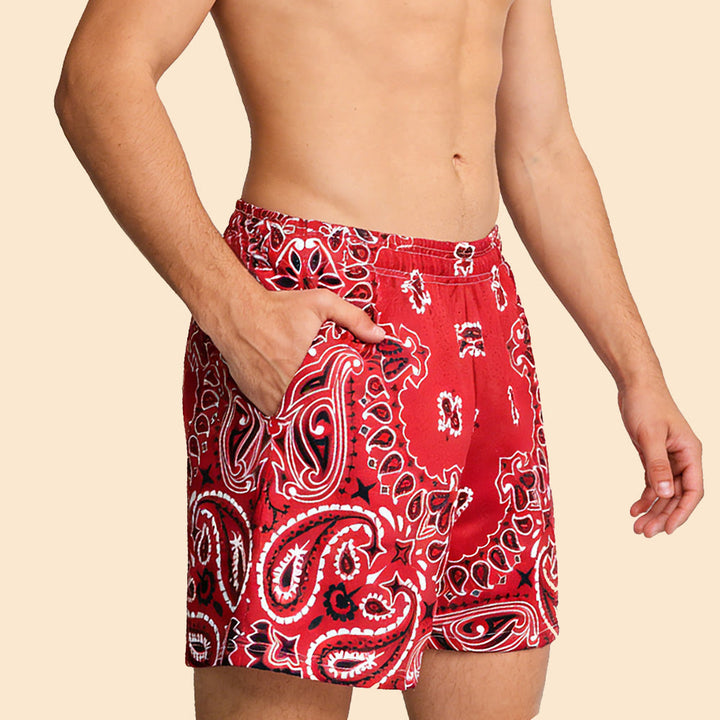 Short de sport imprimé tendance pour homme Olivenorma, idéal pour l'été, le fitness, le basketball et la course à pied. - image 1