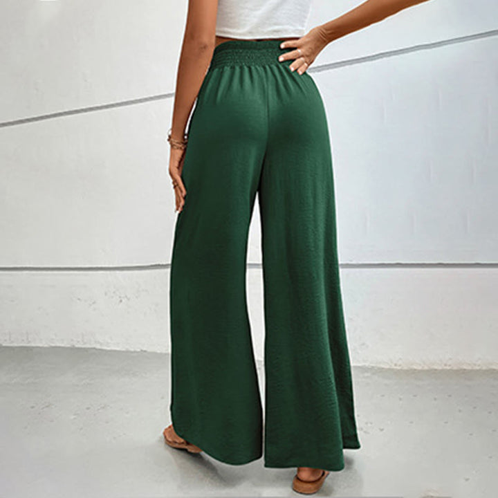 Pantalon d'été décontracté Olivenorma, taille haute, coupe ample, jambes larges et taille élastique - image 37