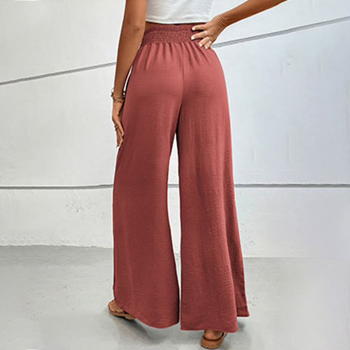 Pantalon d'été décontracté Olivenorma, taille haute, coupe ample, jambes larges et taille élastique - image 30