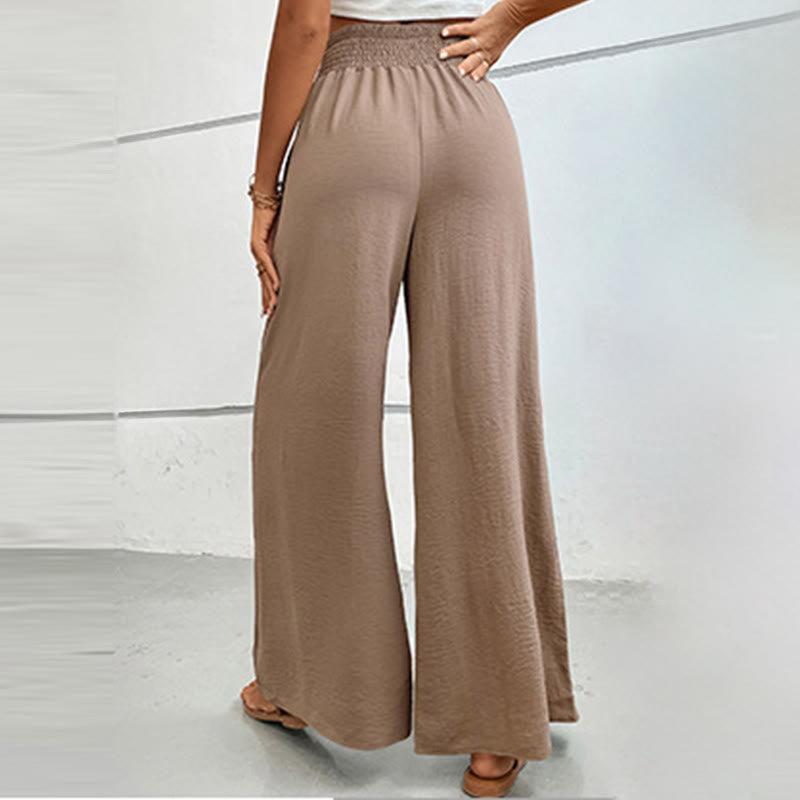 Pantalon d'été décontracté Olivenorma, taille haute, coupe ample, jambes larges et taille élastique - image 18