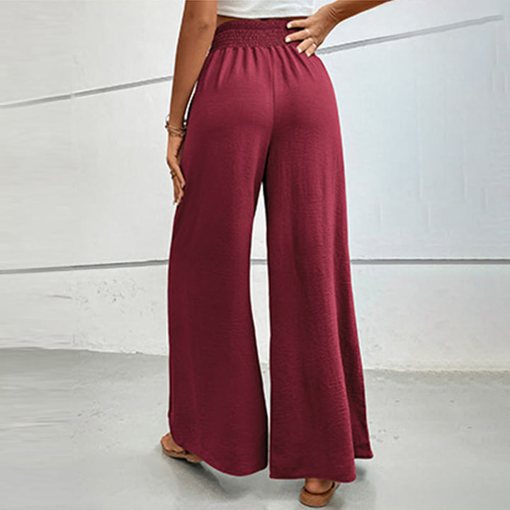 Pantalon d'été décontracté Olivenorma, taille haute, coupe ample, jambes larges et taille élastique - image 32