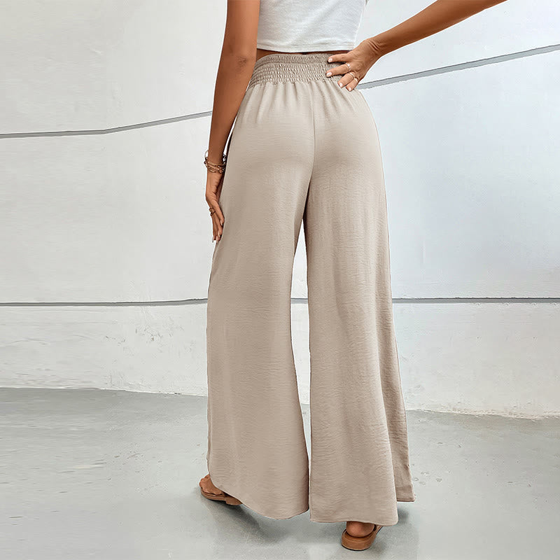Pantalon d'été décontracté Olivenorma, taille haute, coupe ample, jambes larges et taille élastique - image 15