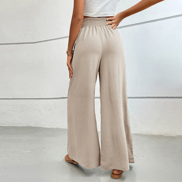 Pantalon d'été décontracté Olivenorma, taille haute, coupe ample, jambes larges et taille élastique - image 15