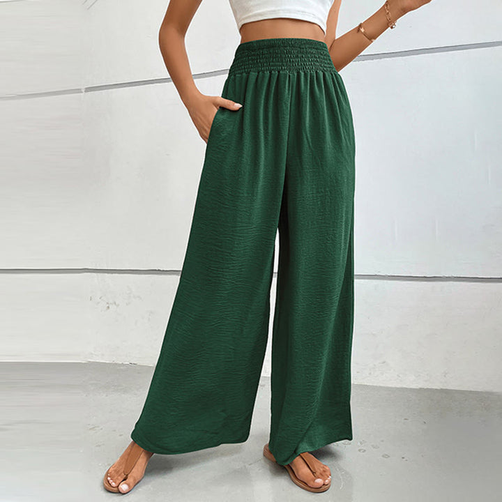 Pantalon d'été décontracté Olivenorma, taille haute, coupe ample, jambes larges et taille élastique - image 35