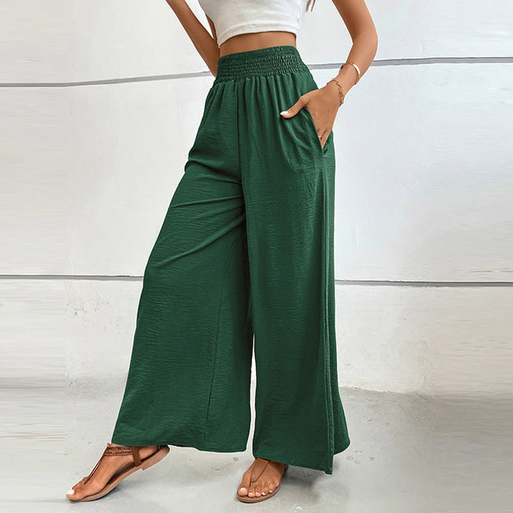 Pantalon d'été décontracté Olivenorma, taille haute, coupe ample, jambes larges et taille élastique - image 36