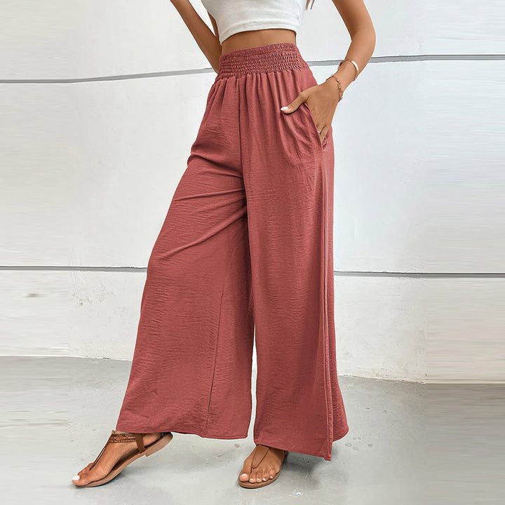 Pantalon d'été décontracté Olivenorma, taille haute, coupe ample, jambes larges et taille élastique - image 29
